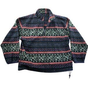 Van Heusen Mens Fleece Jacket Size XL Fleece Pullover Nordic Quarter Zip Cozy